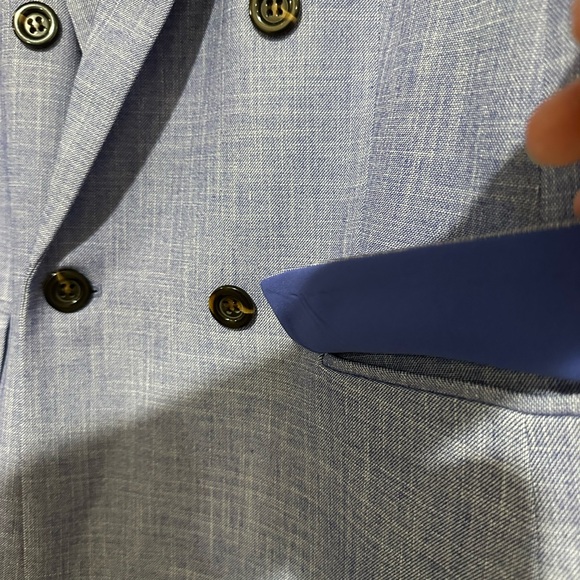 Ann Taylor blue cross weave blazer, size 18 - Picture 11 of 13